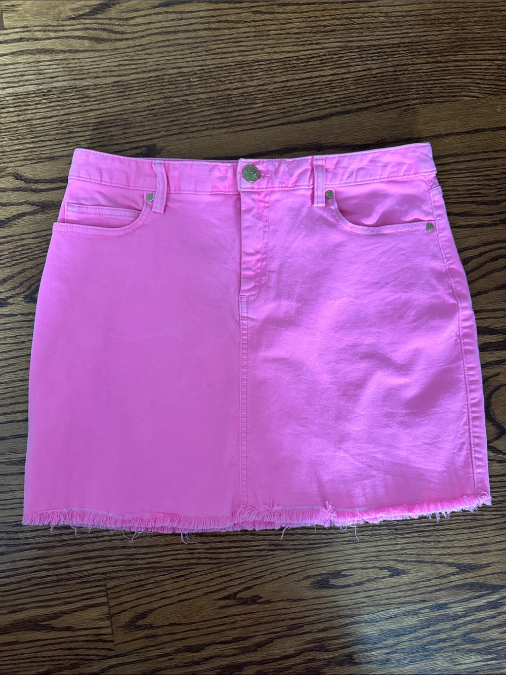 Lilly Pulitzer Neon Pink Denim Mini Skirt